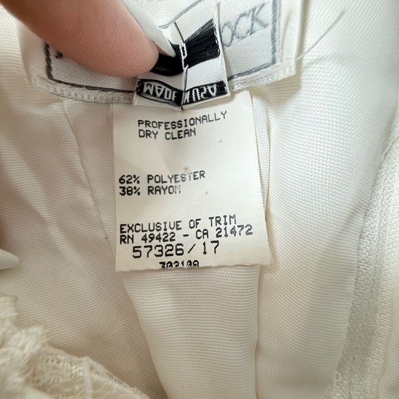 Vintage Jessica McClintock Lace Sheath Wedding Dress Off Shoulder Ivory White - Picture 10 of 12